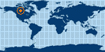 Location of Wainwright,Canada